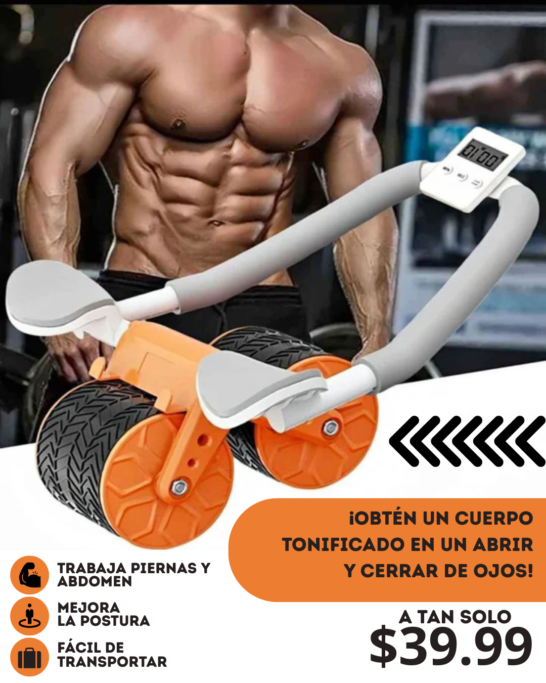 RODILLO ABDOMINAL PREMIUM