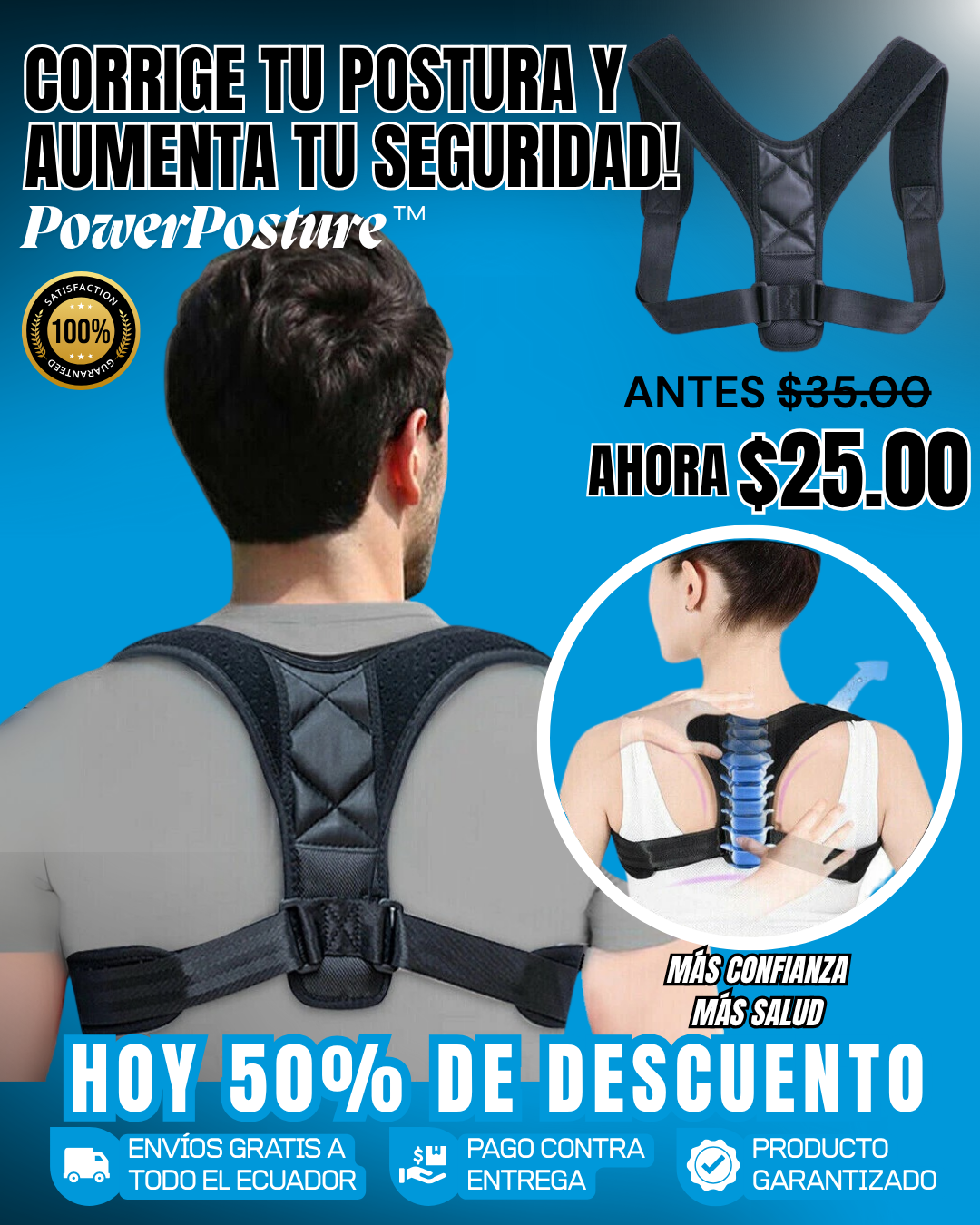 Faja ergonómica de soporte diario