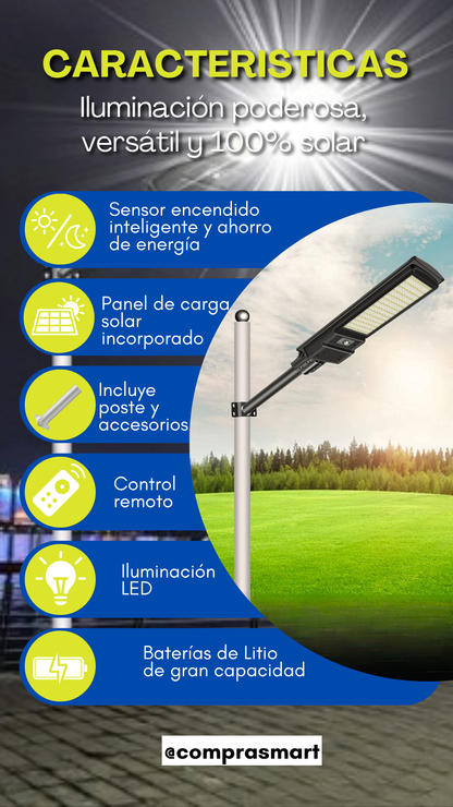 LÁMPARA SOLAR 200 WATTS  - ILUMINA SIN LÍMITES