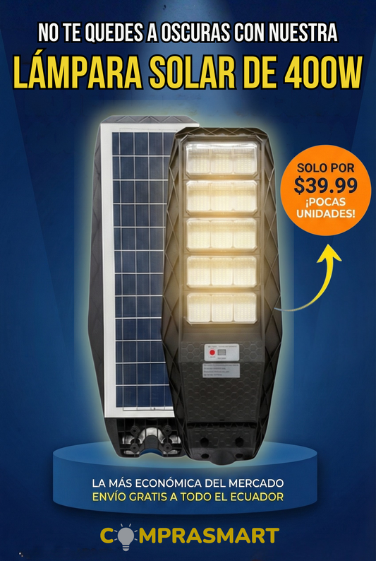 LAMPARA SOLAR DE POSTE 400 WATTS