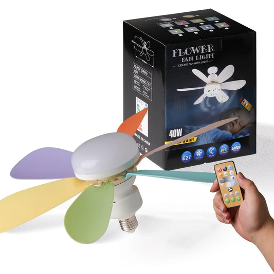 Mini Ventilador y foco led 2 en 1